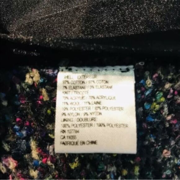 One Girl Who Jacket Med Black Microcord Cardigan Jacket Y - Picture 3 of 11